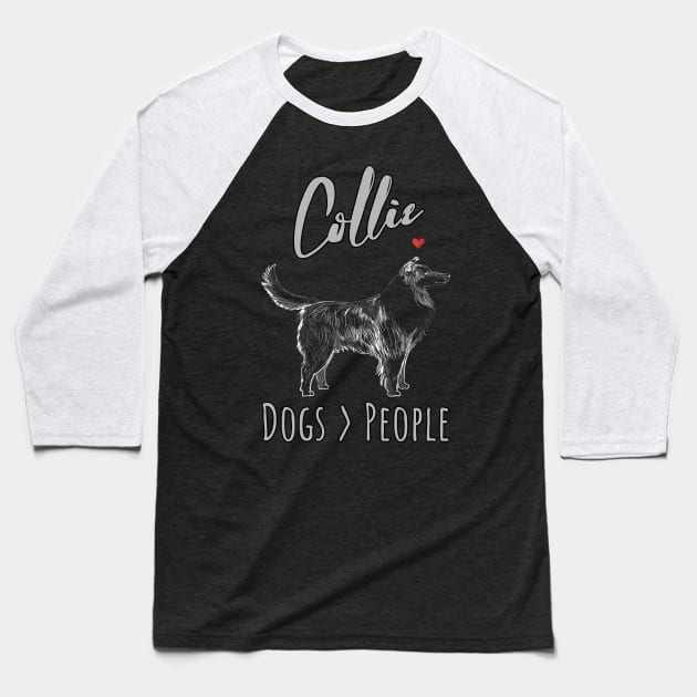 Collie - Dogs > People Baseball T-Shirt by JKA